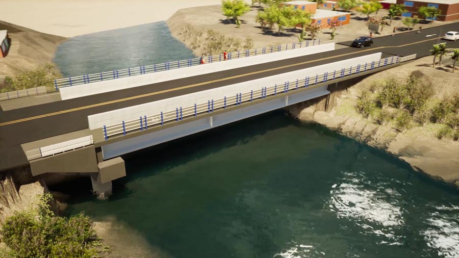 Construcción nuevo puente Lurín