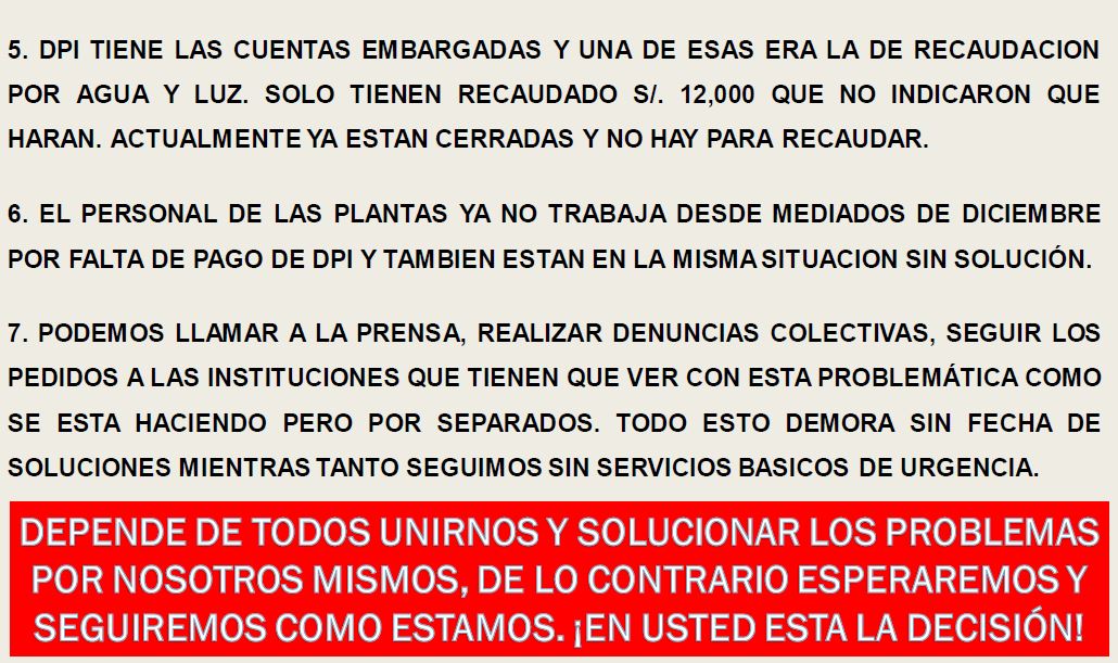 EL Problema de la Luz y el Agua en La Estancia de Lurin