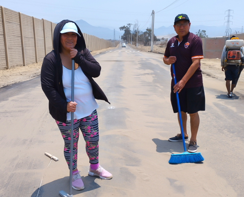 Asfaltado de la vía de acceso a La Estancia