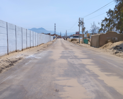 Asfaltado de la vía de acceso a La Estancia